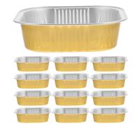 DECORNIJIA Lot de 20 en Aluminium Carrées 220 Ml, Plats à Rôtir Résistants Chaleur, Jetables, pour Grillades et Repas à Emporter