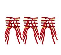 DECORNIJIA Lot de 20 Grands Nœuds Décoratifs en Velours Rouge Profond Nœuds de Noël Rustiques pour Décoration de Porte Sapin Mariage et Fêtes Ornements Résistants à la Décoloration pour