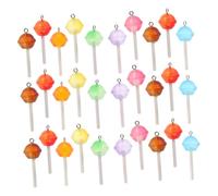 DECORNIJIA Lot De 30 Breloques De Téléphone Pendentifs Porte-Clés Bonbons En Résine Sucettes Mini Breloques Sucettes En Résine Porte-Clés Pendentif