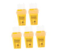 DECORNIJIA Lot De 5 Boîtes De Rangement Pour Aiguilles Usagées Petites Boîtes De Collecte Pour Objets Tranchants Poubelle Pour Lames De Barbier Poubelle Pour Objets Tranchants Conteneur