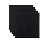 DECORNIJIA Lot de 5 Couvercles de Brûleur à Gaz 27 X 27 Cm, Tapis de Protection Réutilisable en Matériau Antiadhésif Noir Épais 0,2 Mm, Compatible Gazinière pour Nettoyage Facile
