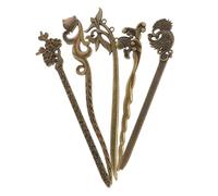 DECORNIJIA Lot de 5 Épingles à Cheveux Rétro Chinoises Anciennes Style Vintage, Accessoires pour Cheveux Femme, Coiffure Mariage, Bal et Fête, Design Traditionnel, Coloris Style Aléatoire