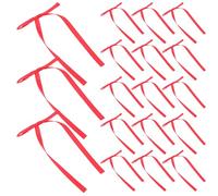 DECORNIJIA Lot de 50 Nœuds en Ruban Rouge Faits Main pour Emballage Présent, Décoration Festive Noël et Loisirs Créatifs, Mini Nœuds Décoratifs Polyvalents pour Fête et