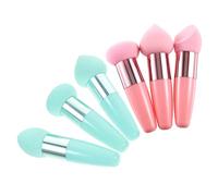 DECORNIJIA Lot De 6 Stylos De Maquillage Portables En Latex Rose Et Vert Éponges Pour Femmes Application Précise Visage Yeux Bouche