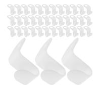 DECORNIJIA Lot de 60 Crochets Suspendre Gain de Place en Plastique Blanc, Crochets de Connexion Robustes pour Cintres Universels, Système D’organisation Polyvalent pour Placard et
