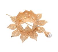 DECORNIJIA Lotus Hair Pin Chinese Hanfu Hair Accessory Lightweight Metal Chignon Headwear For Women Traditional Wedding Updo Holder