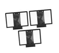 DECORNIJIA Loupe D'écran de Téléphone Portable 3 Pièces, Amplificateur D'écran HD 3D Réglable, Support Pratique Compatible, Technologie Optique Haute Définition, Couleur Noire