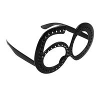 DECORNIJIA Lunettes Décoratives pour 60E Anniversaire Monture Plastique Légère Noire Accessoire Photo Fête pour Célébrations et Séances Photo Festives