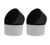 DECORNIJIA Manchon Protecteur Antipatinage Silicone 7-7,5 Cm Noir Et Gris pour Bouteille Sportive 4 Pièces, Housse Base Antichoc, Accessoire Sport Plein Air, Protection Bouteille Eau Polyvalente