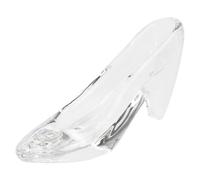 DECORNIJIA Mini Chaussure Décorative en Cristal Transparent Motif Cœur, Ornement Élégant pour Décoration De Bureau Et Ameublement, Présent Festif Adapté à La Maison