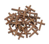 DECORNIJIA Mini Pendentifs Croix en Bois 72 Pièces, Décorations Porte-clés Chrétiennes pour Bricolage, Croix de Prière Portative, Loisirs Créatifs Religieux, Présent Catholique