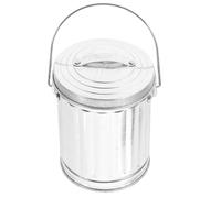 DECORNIJIA Mini Poubelle de Bureau Métal avec Couvercle Seau à Déchets Compact pour Bureau et Maison Seau Étroit pour Cendres et Petits Déchets Poubelle Réutilisable Pratique et Facile à