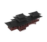 DECORNIJIA Miniature Arche Asiatique en Plastique Décorative Ornement Jardin Zen Modèle Architecture Chinoise Ancienne pour Bonsaï Aquarium et Micro-Paysage