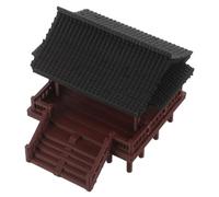 DECORNIJIA Miniature Pavilion Ornament for Fish Tank and Desktop Double Layer Traditional Chinese Architectural Model Compact Landscape Pavilion Statue for Small Spaces