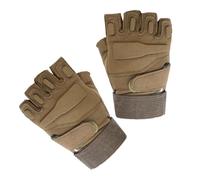 DECORNIJIA Moufles Tactiques Demi-Doigts Chauds M Vert Doublure Polaire Respirants et Antichocs pour Cyclisme Équitation et Sports de Plein Air