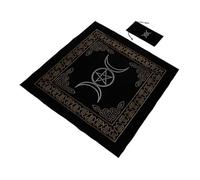 DECORNIJIA Nappe de Tarot en Velours Antidérapante pour Magicien, 1 Set | Paquet de Rangement Assorti, Usage Maison ou Extérieur, Noir, Toucher Doux, sans Peluches, Antistatique