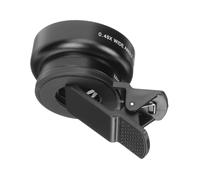 DECORNIJIA Objectif Smartphone Grand Angle Macro HD avec Clip Lentille Distorsion Alliage Aluminium Compatible Téléphones et