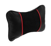 DECORNIJIA Oreiller Cervical pour Voiture Respirant en Maille Polyester Noyau Indépendant, Installation Facile, pour Conduite Et Chaise De Gaming, Design Élégant Noir Rouge