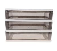 DECORNIJIA Organisateur de Maquillage Boîte Rangement Cosmétique Transparent Tiroirs Empilables pour Bureau et Salle de Bain Petite Pratique pour Cosmétiques et Accessoires