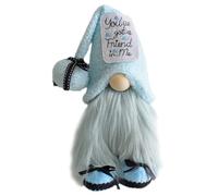 DECORNIJIA Ornement Nain Décoratif Bleu pour Noël Poupée GNOME de Table Festive Décoration Créative pour Salon Étagère et Vitrine Symbole Humeur