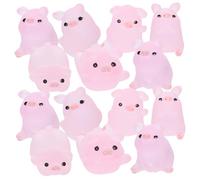 DECORNIJIA Ornements de Cochons en Résine DIY 18 Pièces pour Loisirs Créatifs, Décoration Maison Miniature, Accessoires Bricolage, Figurines Miniatures Colorées pour Personnalisation