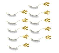 DECORNIJIA Outil De Greffe Et Pose De Faux Cils Métallisé Doré 6 Paires Pour Salon Professionnel Et Maquillage D’experts Outil D’exposition Délicat