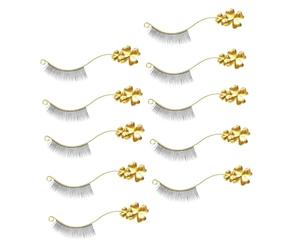 DECORNIJIA Outil De Greffe Et Pose De Faux Cils Métallisé Doré 6 Paires Pour Salon Professionnel Et Maquillage D’experts Outil D’exposition Délicat