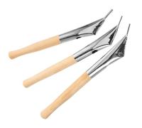 DECORNIJIA Outils de Poterie et Sculpture Lot de 3 en Acier Inoxydable Compacts pour Argile et Décoration de Tissus Batik pour Loisirs Créatifs