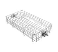 DECORNIJIA Panier Barbecue Rotatif Inox Extensible pour Poisson Poulet et Légumes Panier Rôtisserie pour Camping Pique Niques et Fêtes Plein Air