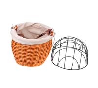 DECORNIJIA Panier Rotin Tissé pour Animaux Panier Amovible pour et Chiens Capacité Facile à Installer Adapté à Tous Vélos Couleur Miel Couleur Aléatoire