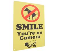 DECORNIJIA Panneau D’Avertissement Extérieur « Interdit D’Uriner » pour Chien en Métal Vintage Résistant à la Décoloration Panneau Caméra « Souriez vous Êtes Filmé » Jardin et Pelouse