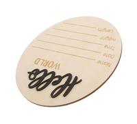 DECORNIJIA Panneau en Bois Rond pour Annoncer une Naissance, Surface Lisse et Flexible, Accessoire Délicat pour Photographie de -né