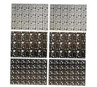 DECORNIJIA Papier Présent de Remise de Diplôme 6 Feuilles en Papier Kraft Motifs Trophée Noir Rouleau Noir et Verre Blanc Emballage Présent Créatif pour Fête de Fin d'Études