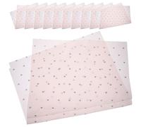 DECORNIJIA Papier Présent pour Emballage Floral 28 Feuilles Papier de Soie Épais Rose Motifs Cœurs Argentés pour Bouquets et Loisirs Créatifs Emballage Présent Fête et Saint-valentin