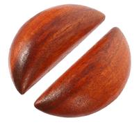 DECORNIJIA Paquet de 2 Coupes Divinatoires en Bois de Pêcher Taille Moyenne Outil de Divination Taoïste Yin Yang Décoration Feng Shui pour Radiesthésie et Pendule Ornement de Chambre