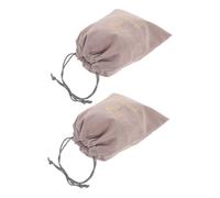 DECORNIJIA Paquet De Rangement Pour Sèche-cheveux Et Bijoux 2 Pcs 23x30 Cm Velours Gris Clair à Cordon De Serrage Trousse De Voyage Polyvalente Portable Pour Organisateur De Paquet à Main