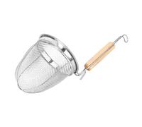 DECORNIJIA Passoire Inox à Maille Fine Capacité Panier Égouttoir Profond pour Nouilles Raviolis Légumes Poignée Longue pour Cuisine Chinoise Drainage Sûr et Facile