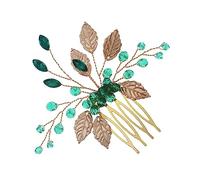 DECORNIJIA Peigne à Cheveux Antique Cristal avec Accessoires de Mariage Or pour Mariée Élégant et Unique pour Hanfu et Autres Occasions