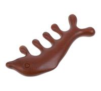 DECORNIJIA Peigne de Massage Cuir Chevelu en Bois de Santal, Design Dauphin, Outil pour Massage Tête et Dos, Usage Maison et Voyage