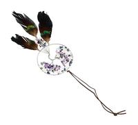 DECORNIJIA Pendentif Attrape-rêves Arbre de Vie Cristal Décoration Murale Romantique pour Chambre Ornement Suspendu avec Symbolique Chanceuse