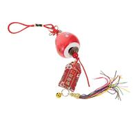 DECORNIJIA Pendentif Japonaise Céramique Rouge Décoration Suspendue pour Voiture et Balcon Charme Suspendu Accessoire Pratique pour Clés et Cadeau Culturel