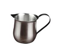 DECORNIJIA Pichet à Lait Inox Petit Format avec Bec Verseur Fuite Pot de Lait pour Café Restaurant et Maison