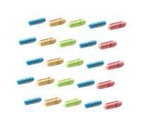 DECORNIJIA Pilules de Message Transparentes 99 Pcs Rouleaux de Papier Vierge Colorés Capsules Réalistes pour Bouteilles à Souhaits Coffret Présent DIY pour Saint-Valentin Anniversaire et