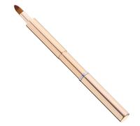 DECORNIJIA Pinceau à Lèvres Rétractable Double Embout Doré Applicateur de Gloss Portable pour Femmes Brosse Maquillage Compacte pour Rouge à Lèvres et Correcteur pour Voyage et Retouches