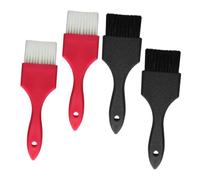 DECORNIJIA Pinceau De Coloration Capillaire 4 Pièces, Taille Standard, Poils Denses, Pour Salon Et Usage Personnel, Application Teinture Cheveux, Assortiment Noir Et Rouge