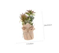 DECORNIJIA Plante grasse Artificielle Pot Miniature Décoration Maison sans Entretien Look réaliste et Couleur vive pour Salon Bureau et Boutique