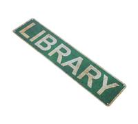 DECORNIJIA Plaque Murale Bibliothèque Vintage Étain Enseigne Rétro Résistante Aux Intempéries pour Décoration Murale Intérieure et Extérieure pour Coin Lecture et Entrée Bibliothèque