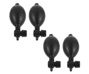 DECORNIJIA Pompe à Air Manuelle en Latex pour Tensiomètre, Lot de 4 Ampoules de Remplacement Noires, Gonflage Précis et Ergonomique, Accessoires Médicaux pour Usage Domestique