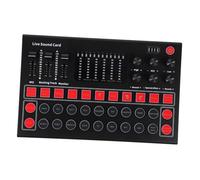 DECORNIJIA Portable Live Sound Cards avec Changeur de Voix Dsp de Bruit pour Streaming DJ Karaoké et Podcast Compatible Multi-