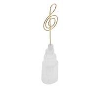 DECORNIJIA Porte-numéros de Table Métal Socle en Plâtre, Support Multifonctionnel pour Mariage et Réception, Porte-cartes Stable pour Photos et Marque-places, Base D'image Élégante